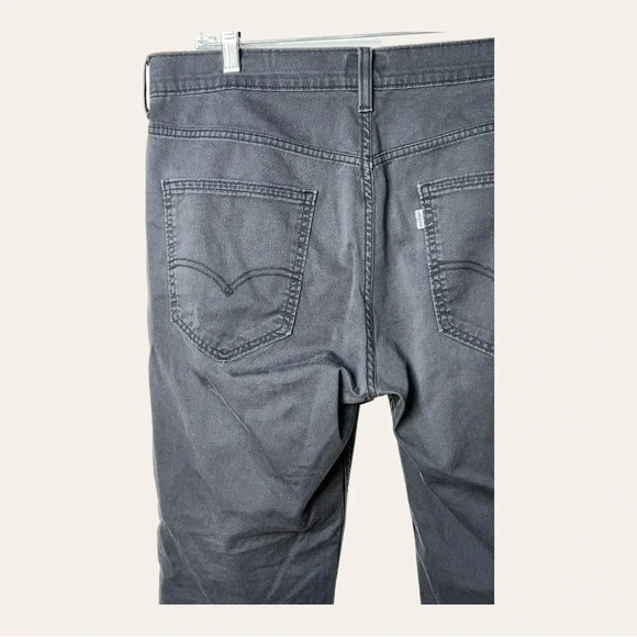 0385. Men’s LEVI’S‎ STRAUSS & CO. CHINO DENIM JEANS DARK GARY IN COLOR ZIPPER - Picture 7 of 9